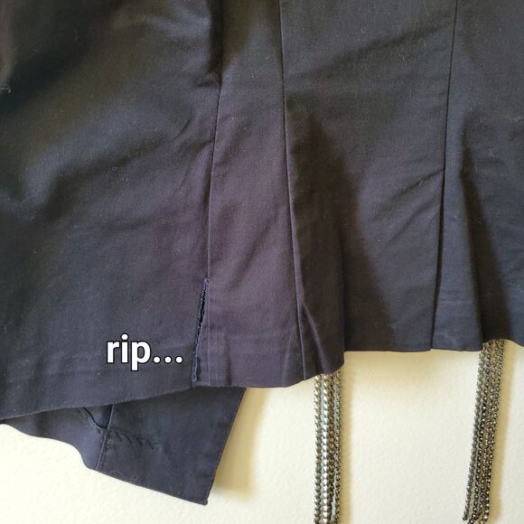 Rock & Republic Embellished Short Blazer Sz 14 Small Seam Rip Costume Pirates - Picture 9 of 15